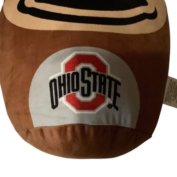 Ohio State Buckeyes Brutus Buckeye Plush Pillow Mascot Head 16” NEW NWT Official - Picture 2 of 6